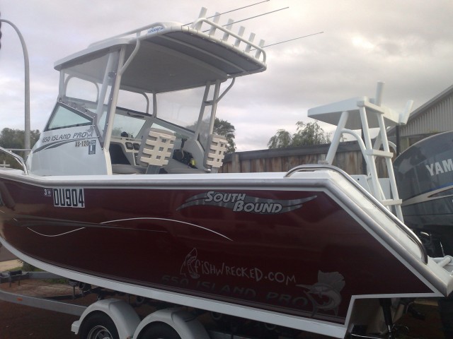 boat is finally fishwrecked and fully setup